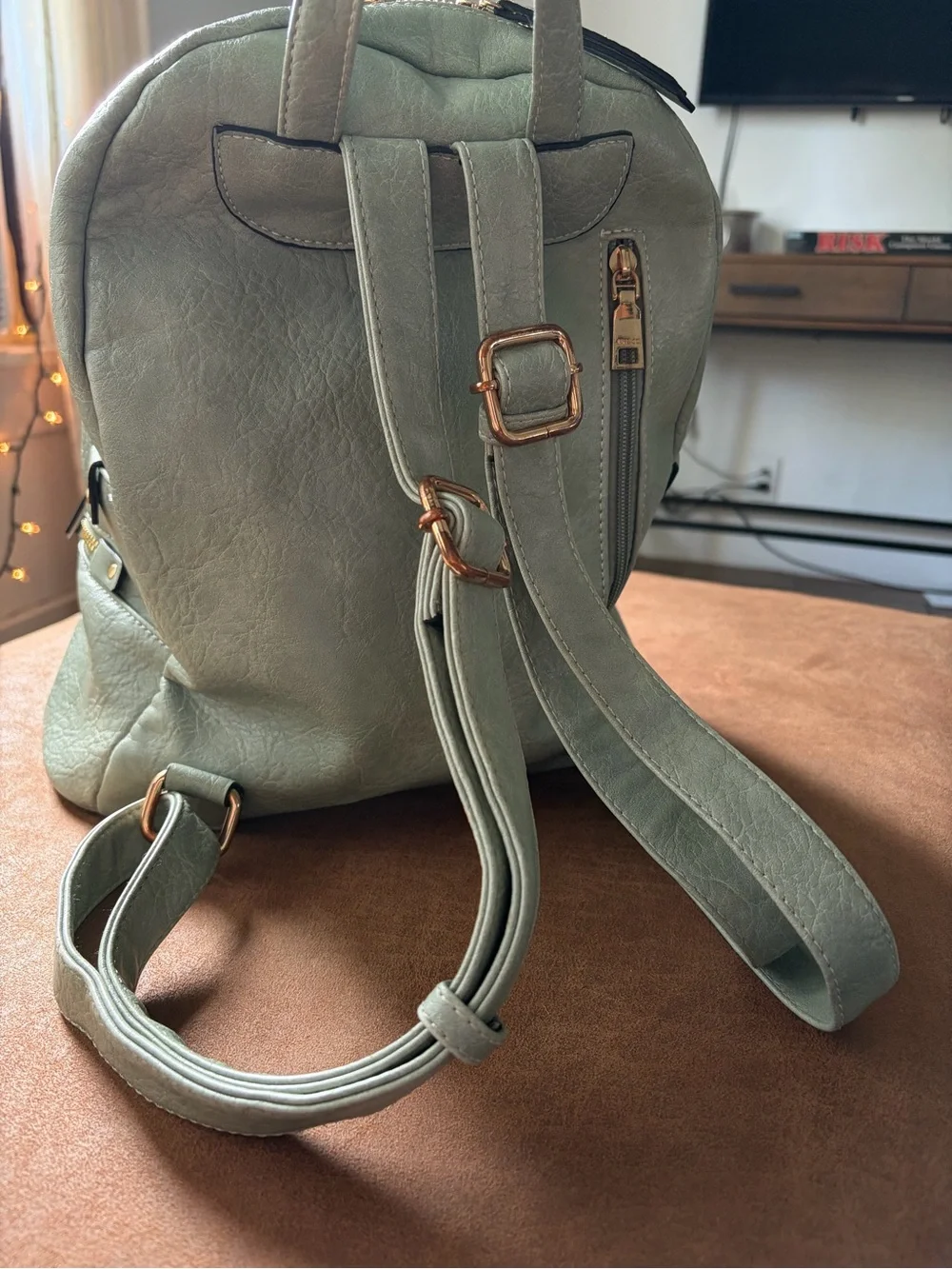 Blake Vegan Light Teal Backpack